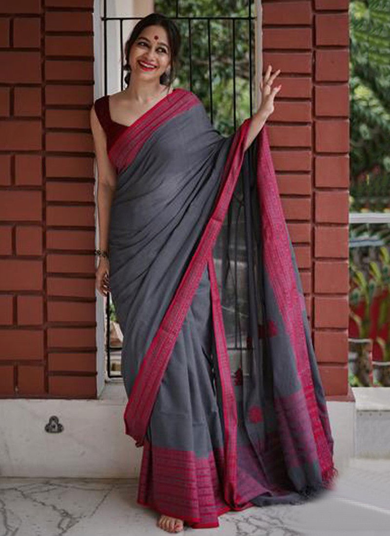 VARNI TEMPLE MANIPURI PATTERN Latest Fancy Designer Festive Party Wear Chanderi cotton Digital Printed Saree Collection